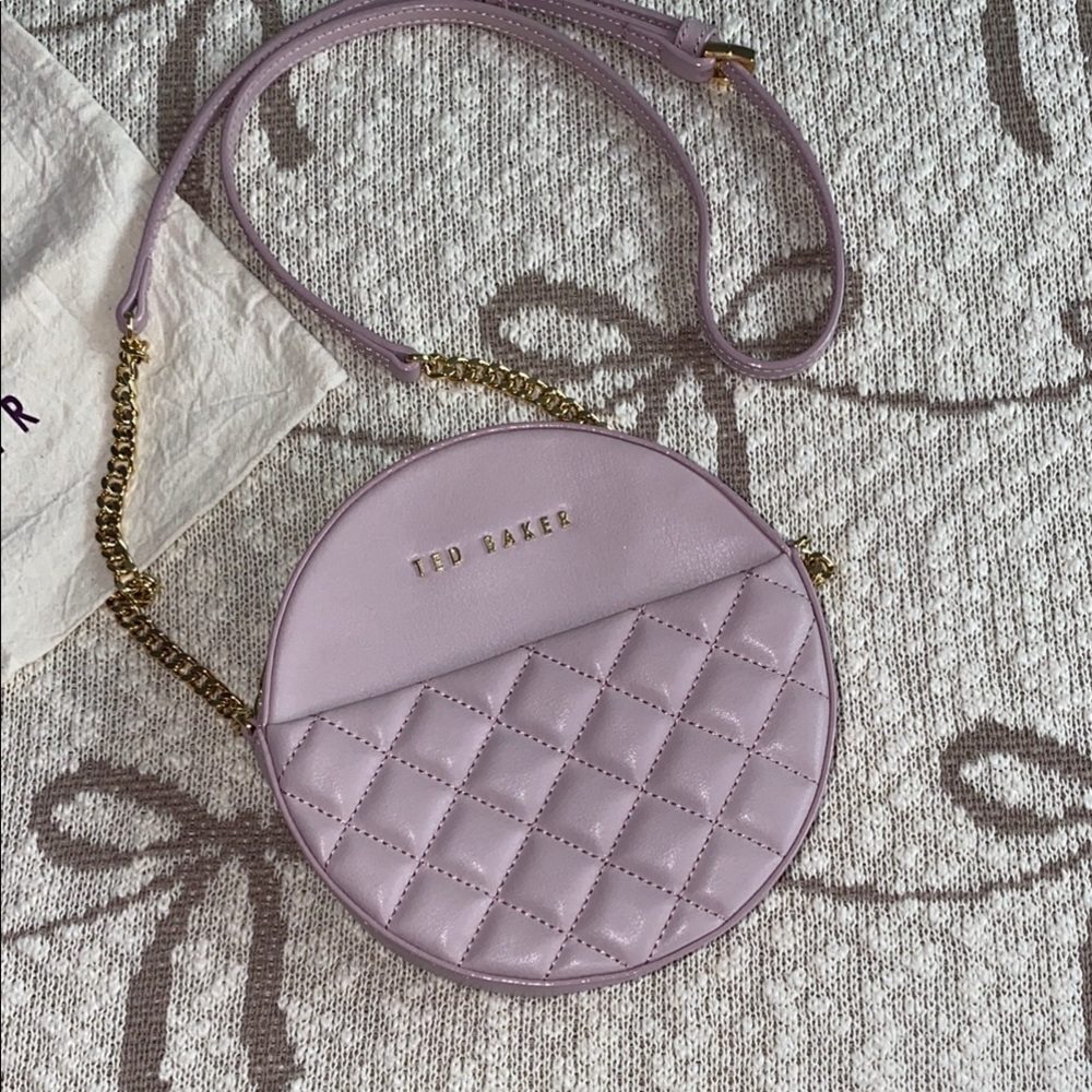 Ted Baker Purple Quilted Crossbody Bag